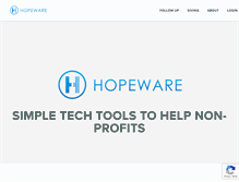 Tablet Screenshot of hopeware.com